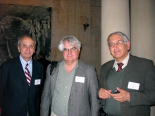 Ф.Т. Алескеров с профессором  Университета Кан (Франция) Mорисом Салье и профессором Джоном Веймарком,  Университет Вандербильт (США)